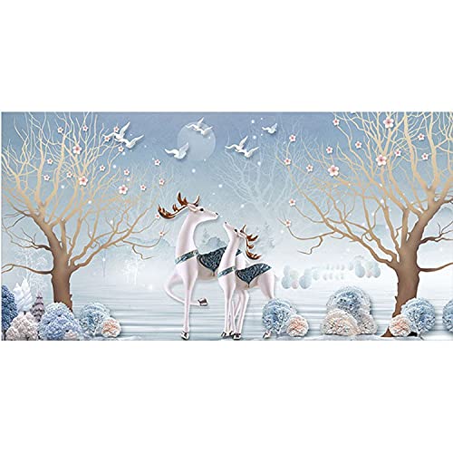 Broderie Diamond Painting Complet Cerf 5D peinture strass sur toile collante intégrale 40x100