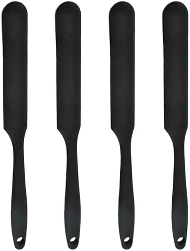 Juego de espátulas de silicona, 4 espátulas de silicona de alta calidad, espátulas de goma antiadherentes con núcleo de acero inoxidable reforzado,