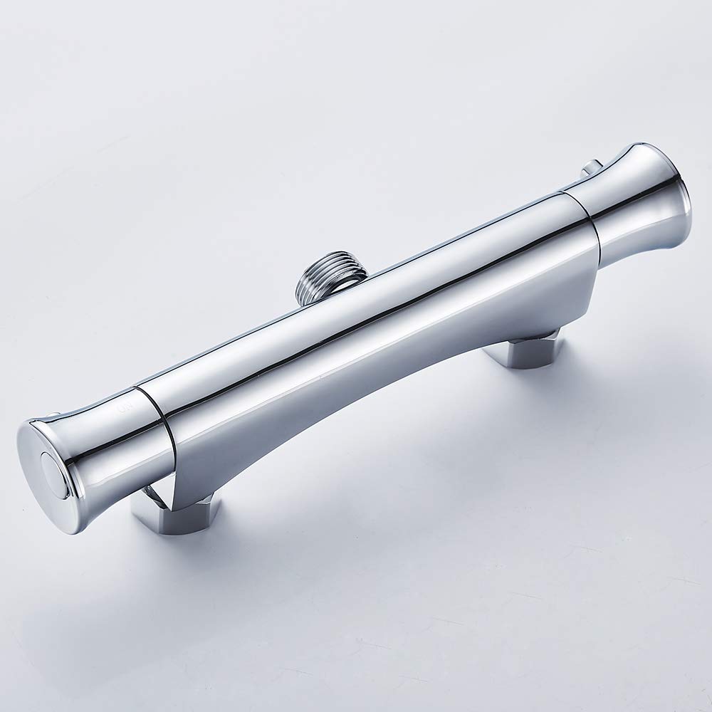 Thermostat Duscharmatur, Duschthermostat Temperatureinstellung, Mischbatterie Brausethermostat Thermostatarmatur mit 38 °C Sicherheitstaste G3/4 Oben Auslauf (3/4 Auslauf)
