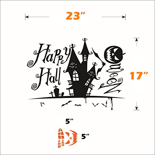 Vinilo Decorativo Halloween Castillo y Calabazas 28x22 in miniatura 6