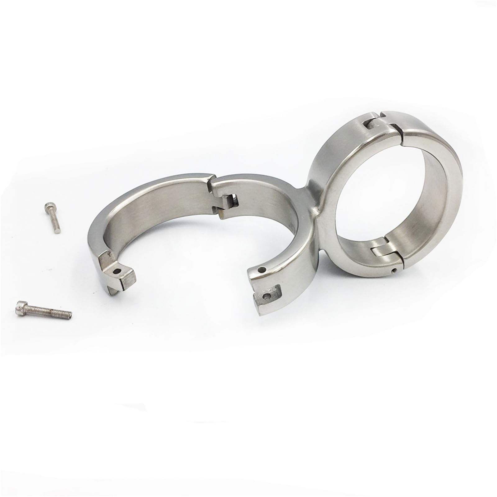 Edelstahl Erwachsene Slave Handgelenk Manschetten BDSM Bondage Fesseln Schwer Handschellen-Armband Abschließbar Metall Handcuffs Fetisch Sexspielzeuge für Paare Männer Frauen,Oval,Frau