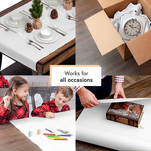 DIY CREW White Kraft Paper Roll - 30 Inch x 150 Feet - USA Made - Recycled Material - Wrapping Paper - Ideal for Packing, Shipping, Packaging, Bulletin Board, Arts & Crafts, Banner, Table Covering - Thumbnail 3