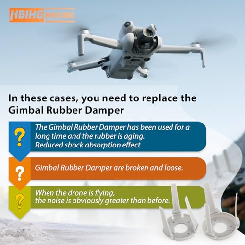 image for HBIHGHHONG Replacement for DJI Mini 4 Pro Gimbal Shock Absorption Rubb