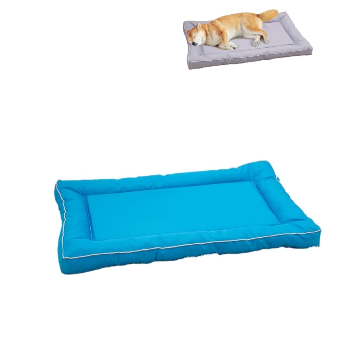 Dog Crate Mattress, Waterproof Soft Kennel Pads Large, Summer Pet Sleeping Mattress Kennel, Pet Bed for Small Medium Large Dogs and Cats (blue,110 x 65cm)