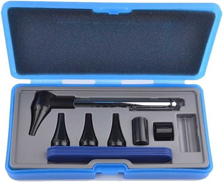 Anazoo Otoscopio de Alcance de oído con luz, otoscopios LED, Juegos de Alcance de oído, Juego de comprobador de Cinco sentidos para otorrinolaringología ambulatoria en el hogar