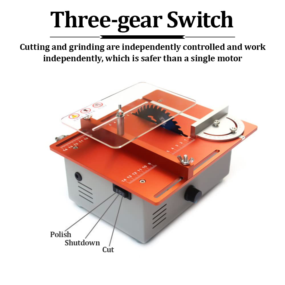 360W Mini Tischsäge Handwerk Holzbearbeitung Desktop Kompakte Elektrische Hebemesser Doppelmotor Polieren Schneiden