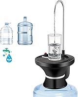 Vista 8 de Dispensador de agua potable, bomba eléctrica automática para botellas de agua potable de 1 a 5 galones, recargable por USB con control de 2