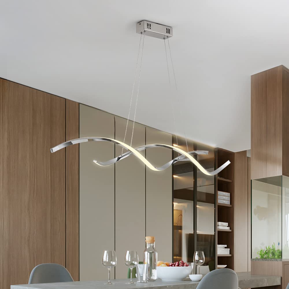 Lampe suspendue LED acrylique 30W à éclairage homogène chic