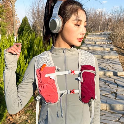 Chaleco de correr para mujer ajustable con reflectante para senderismo y gym 3