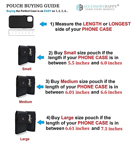 Ah Premium Rotating Nylon Canvas Phone Holster Holder, Phone Belt Pouch Swivel Clip Phone Holster For Android Moto Iphone Xr Samsung S20, S22, S21 Fe, Z Fold 3, Z Fold 4 Fits Thick Case (Medium) #TOP1