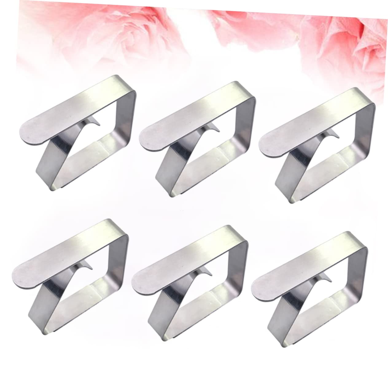 MAGICLULU 12 Pezzi Clip Fermatovaglia in Acciaio Inossidabile Regolabili, Resistenti e Sicure Contro Vento, per Tovaglie da Tavola in Campeggio e Ristoranti
