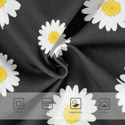 White Daisies Floral Black Toddler Underwear Floral 2t Cotton Cute Panties Girl Animal Undies Kids Briefs3