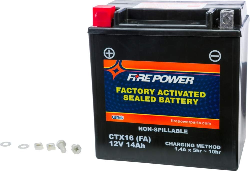 Fire Power Sealed Factory Activated Battery CTX16-BS (FA) Compatible With Kawasaki VN2000D Vulcan 2000 Limited 2005-2006