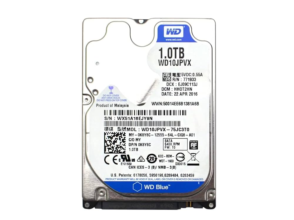 TDSOURCING WESTERN DIGITAL WD-IMSourcing Blue WD10JPVX 1 TB ハードドライブ- SATA (SATA/300) - 2.5インチ ドライブ - 内部 - 4400RPM - 8 M 楽天市場】【中古】【非常に良い】TDSOURCING WESTERN DIGITAL