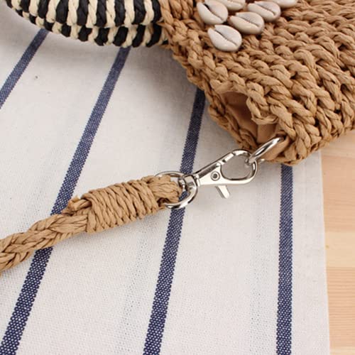 Bolso Mini Media Luna de Rattán y Paja para Mujer miniatura 6