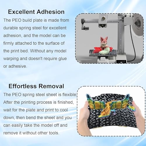 Image of IdeaFormer-3D Diamond PEO Textured PEI Build Plate for Bambu Lab A1 Mini, PEO PEI Textured Spring Steel Plate Flexible PEO PEI Sheet 184x184mm for Bambu A1 Mini