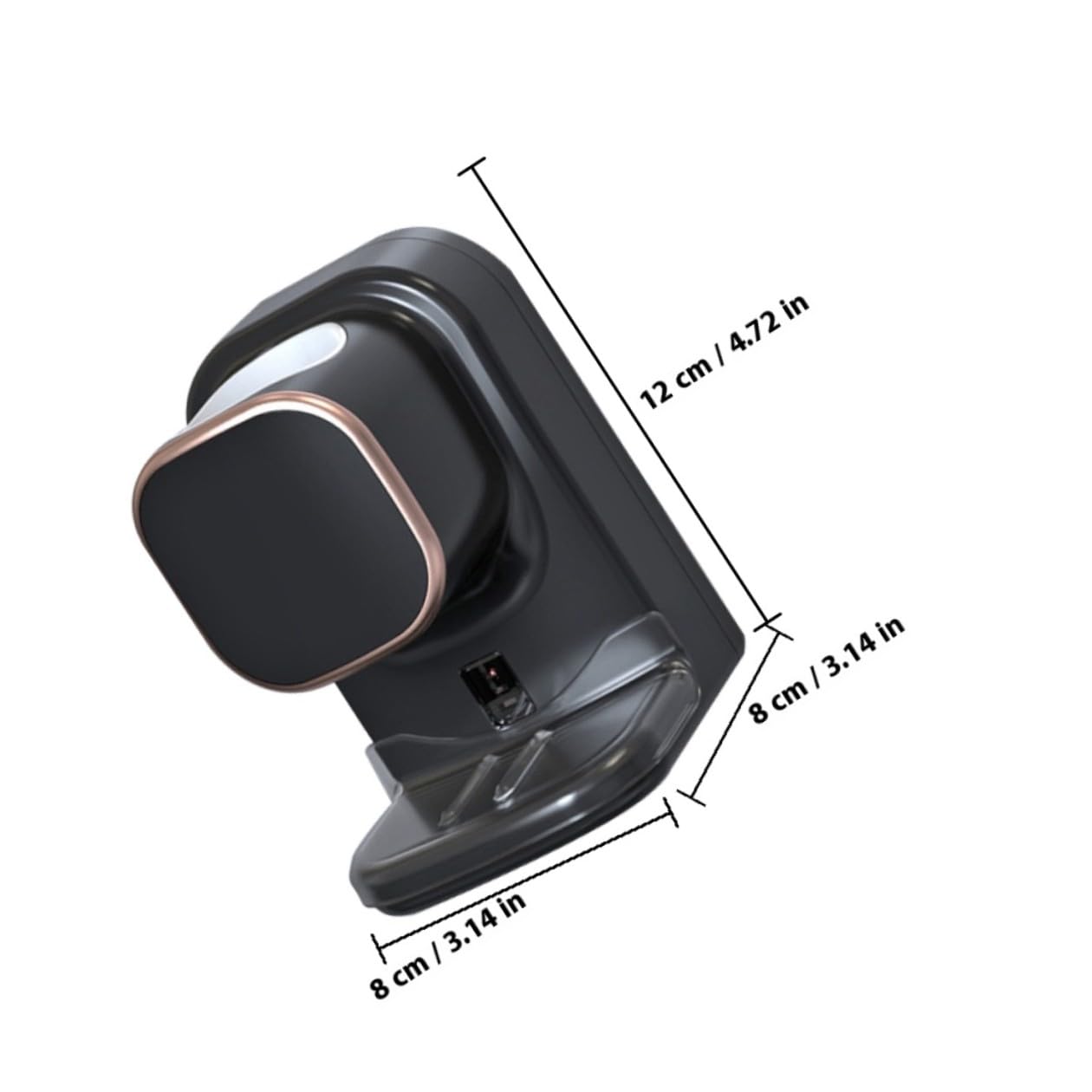 Mikikit Dispenser Automatico di Dentifricio Elettrico Comodo e Ricaricabile Nero in Plastico Montaggio a Parete Cavo USB Adatto per Dentifricio e Detergente Viso