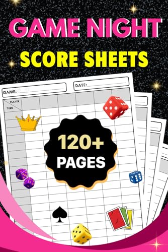 Game Night Score Sheets: Simple Score Pads for Card Games, Board Games, and More |120+ Pages 6 x 9 inches