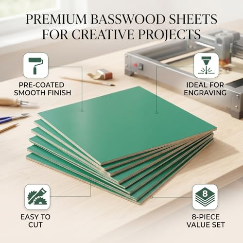 Cortar y grabar tableros de madera contrachapada de tilo de 3 mm para artesanías 4