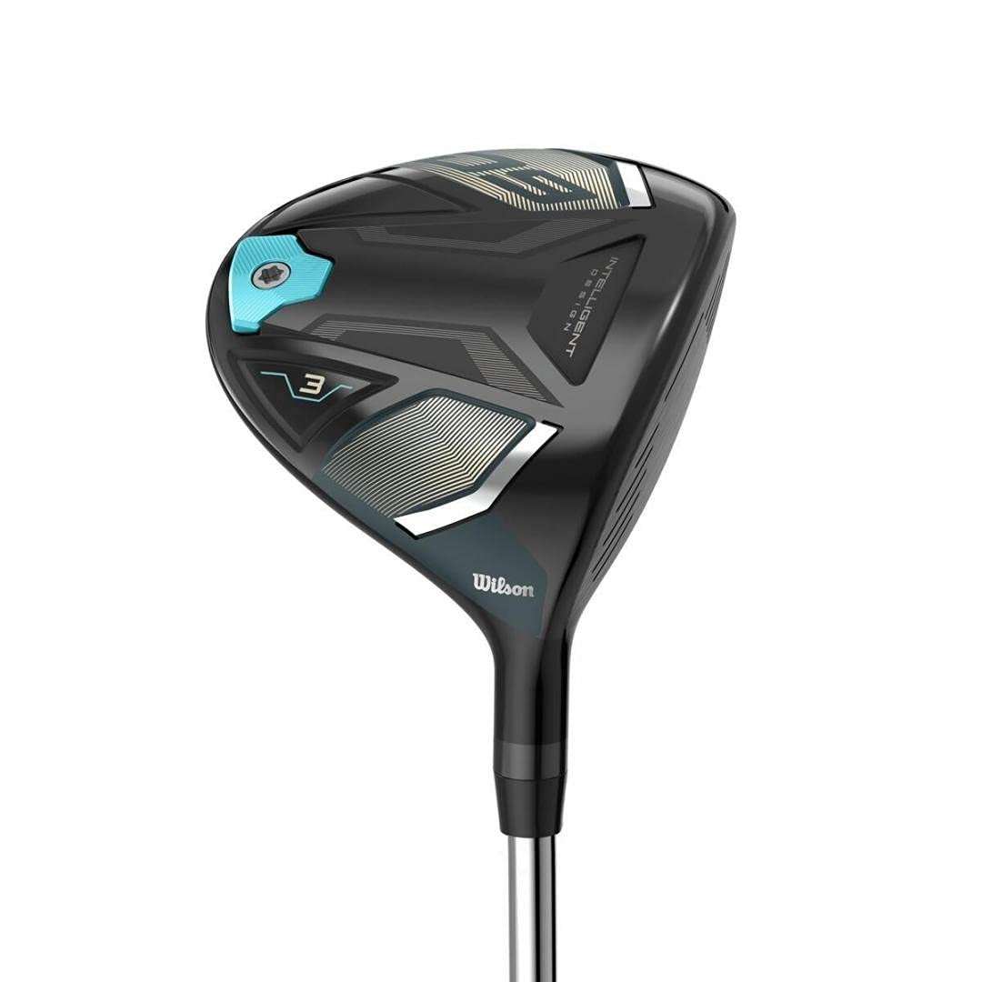 Wilson Staff Club de Golf, D9 Bois de Parcours Fairway 5, Femmes, 18,5° Loft, L-Flex, Droitiers, Noir/Bleu, WGW470065