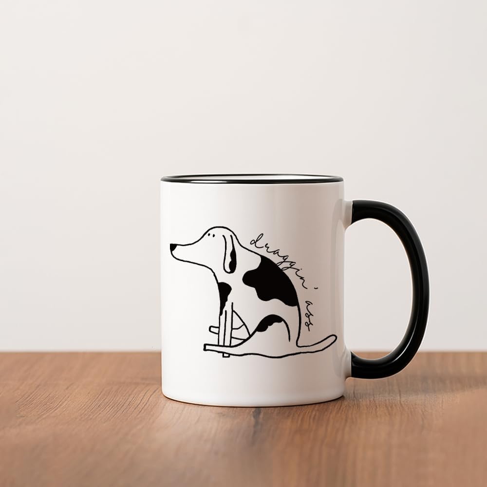 Funny Draggin Dog Coffee Mug Dogs Lovers Dog Owner Gift, Veterinary Medicine Appreciation Gifts for Women Men, Practitioner Animal Doctor Coffee Mug 11oz - Image 4