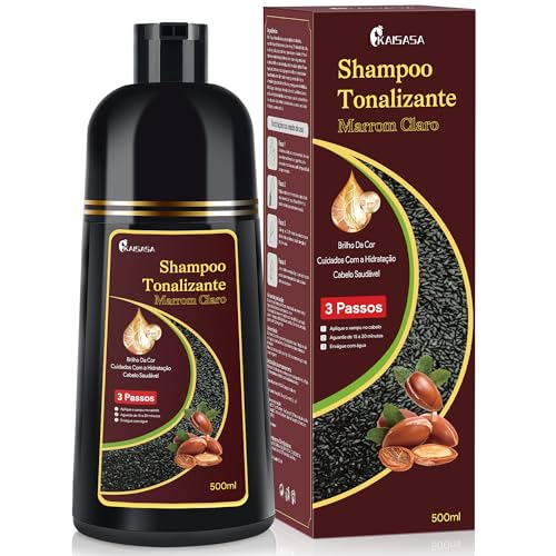 KAISASA Shampoo Tinta 3 em 1 para Cabelos Grisalhos