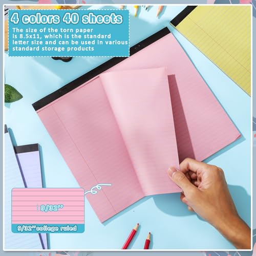Bloc-notes format légal pastel pour structurer vos notes sans taches d'encre - 3