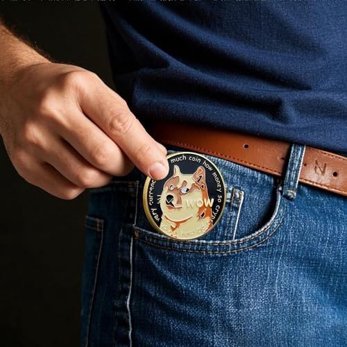 Dogecoin Doge Coin Crypto Dogecoin Token Doge Collectible Novelty for Sale Physical Souvenir Gift Metallic Replica Collectors Enthusiasts Gold-Plated Best Collectibles Engraved - Image 5