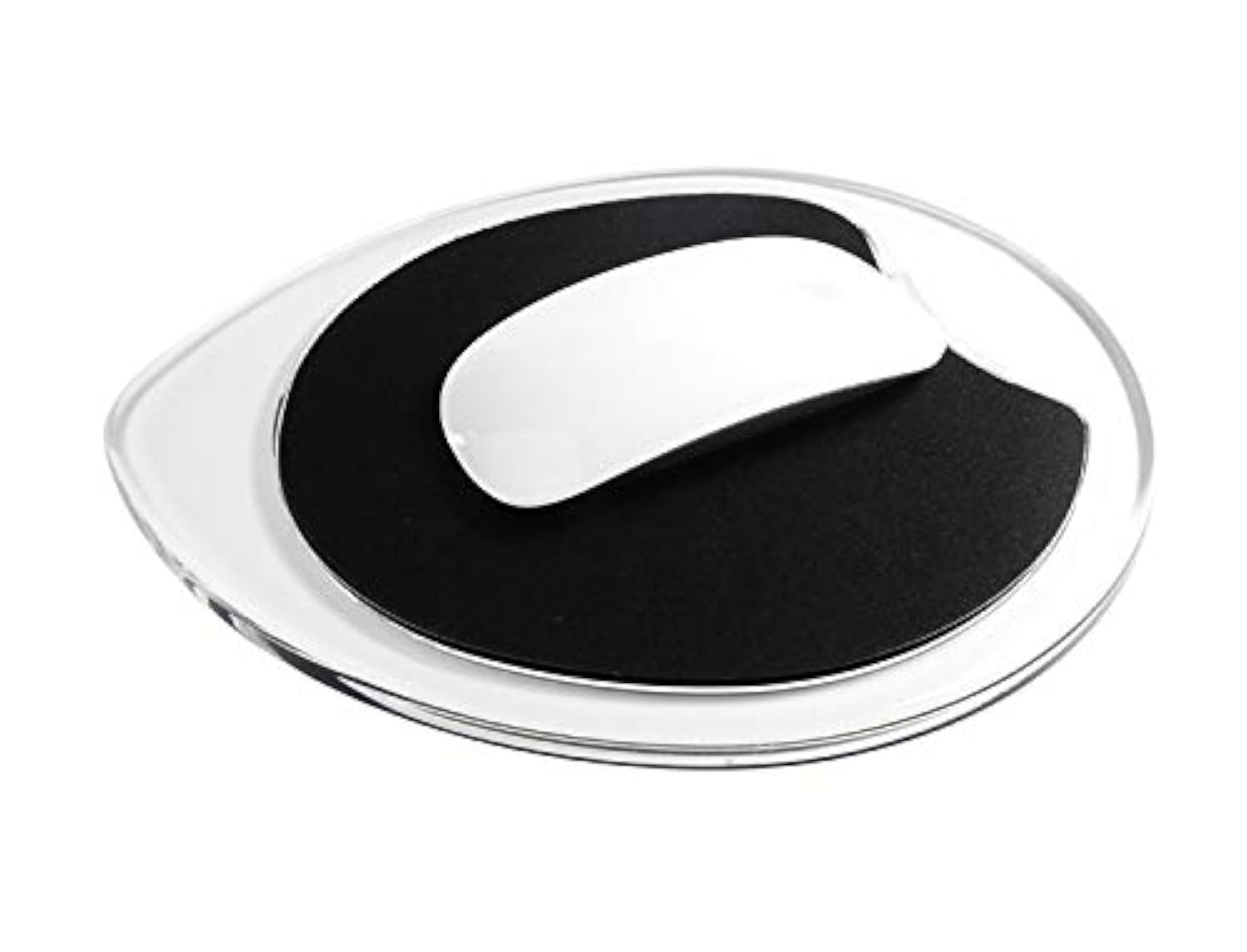 COM.TOP - Acrylic Mouse Pad | Office Supplies and Desk Accessories |Decoration to Brighten Your Desk - Clear