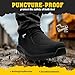 Steel Toe Shoes Men Women Waterproof Non Slip Work Safety Shoe Industrial Construction Roofing Loafers Tennis Indestructible Sneakers Lightweight Comfortable Zapatos de Trabajo para Hombres Black