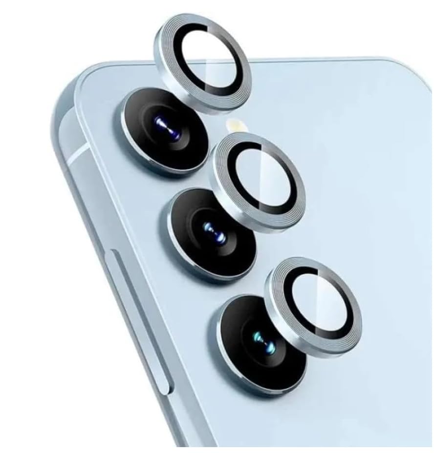 Sam-sung Galaxy A55 5G Camera Lens Protector, 3D Tempered Glass, Anti-Shock, Anti-Scratch, Clear/Blue, 3 Pieces, Pack of 1 (B0D9BXHKFJ) Amazon Price History, Amazon Price Tracker