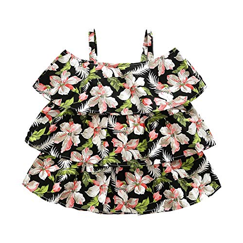Blusas infantis com estampa de folhas verdes e estilo havaiano + shorts jeans desfiados