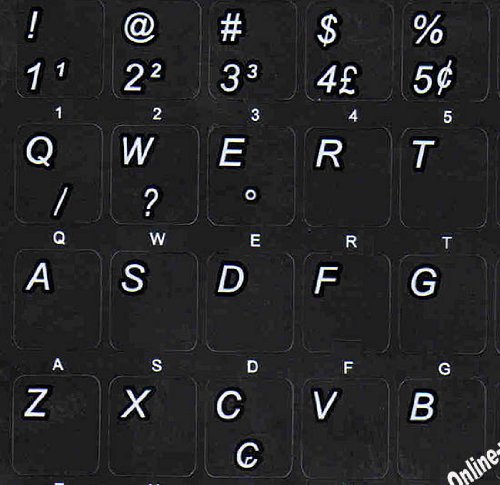 Pegatinas de teclado negro opaco portugués para laptops miniatura 3