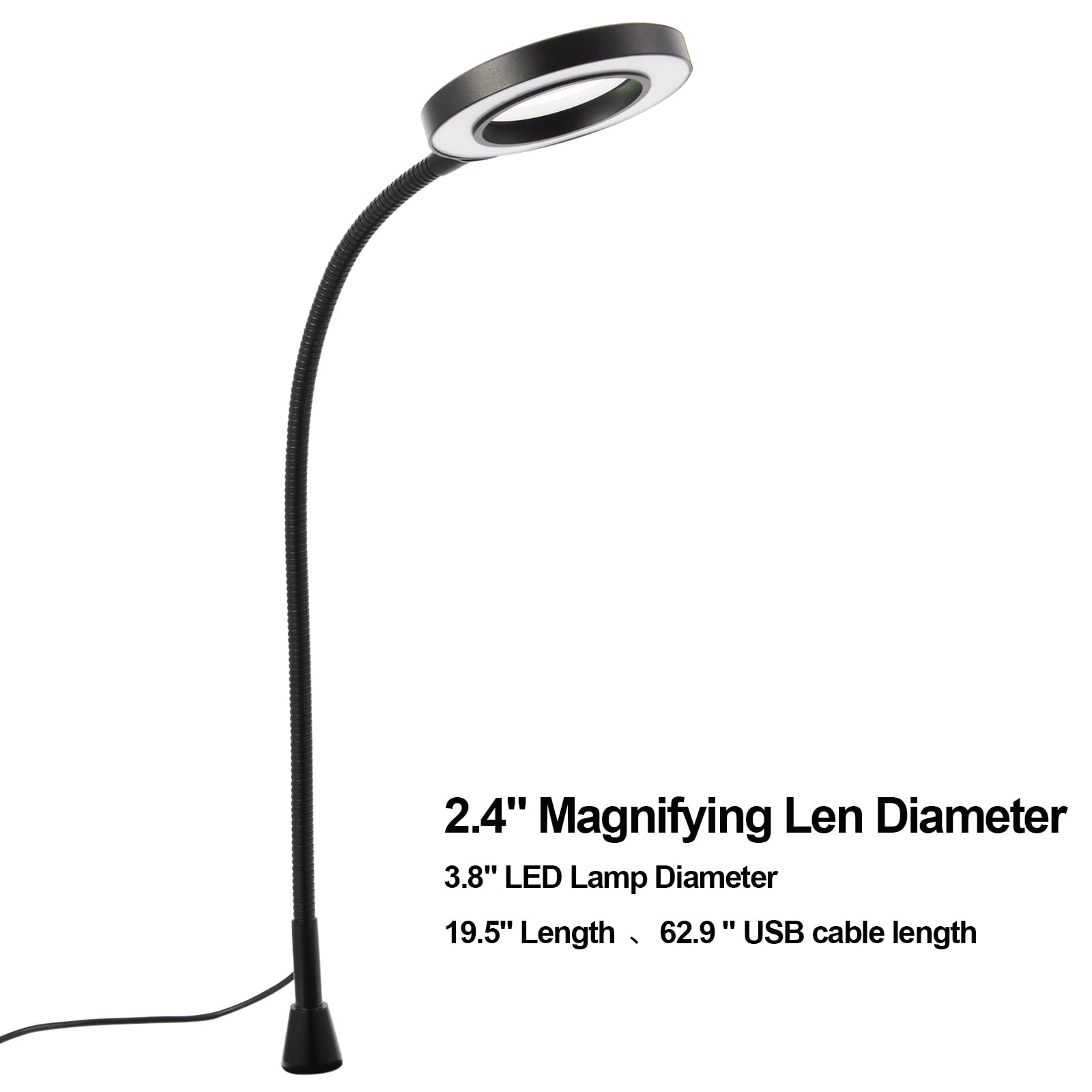FEITA Helping Hands - Stazione di saldatura a morsetto, lampada con lente d'ingrandimento 3X LED con supporto magnetico per circuiti stampati, base resistente con clip flessibili in filo metallico