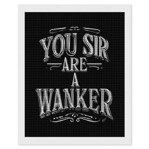 You Sir are A Wanker - Kits de pintura de diamante 5D para adultos, pinturas de bricolaje, decoración del hogar