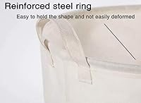 Vista 4 de Runtoo Cesta de lavandería de gran tamaño de 19.7 pulgadas, impermeable, plegable, para construcción, transporte, para ropa, ropa con asas