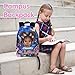 Personalized School Backpack with Lunch Bags for Little Girl, Custom Backpack with Name for Girls, Personalized Kindergarten Backpack Sets, Fashion Colorful Book Bag Gift for Daughter Granddaughter