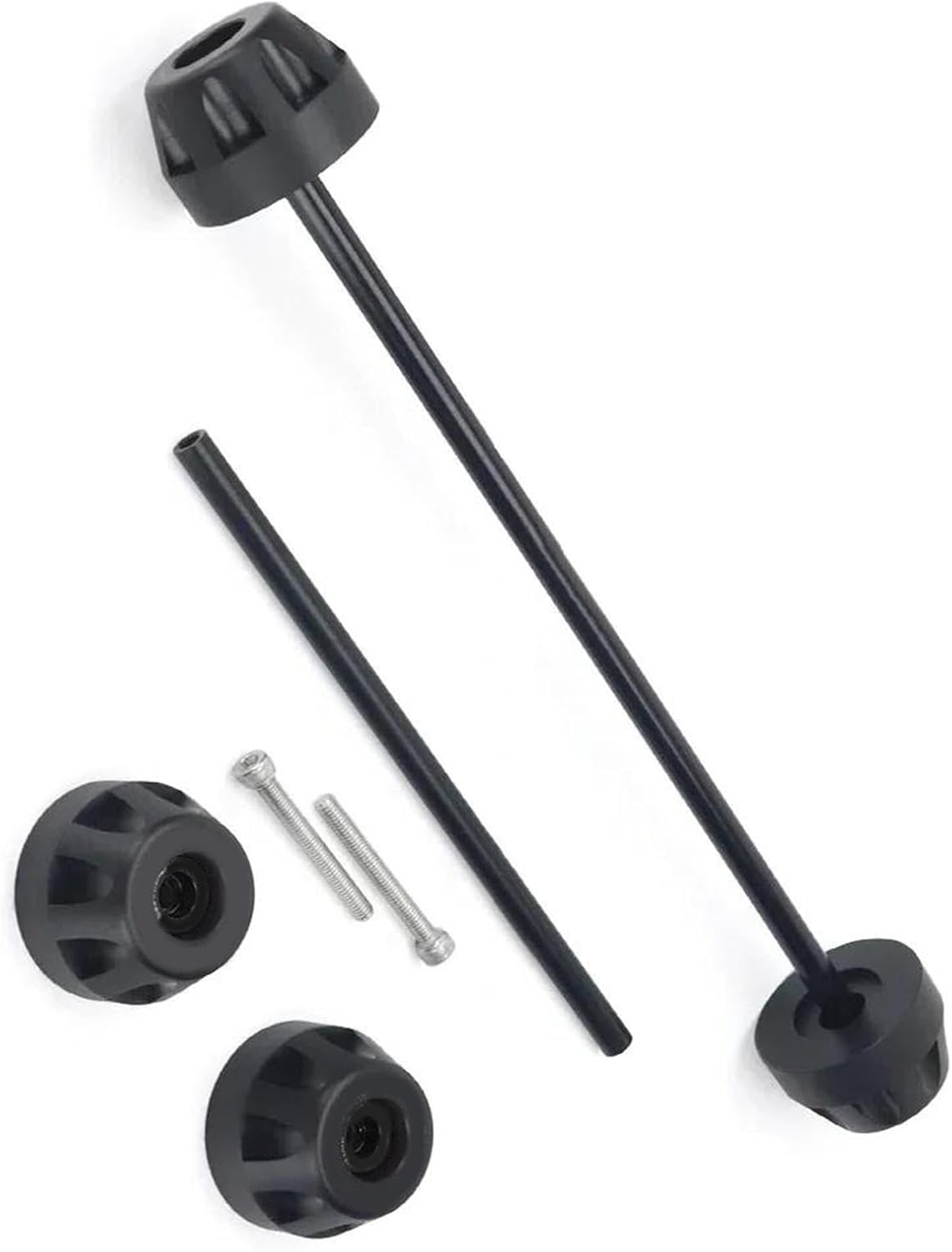 Motorcycle Wheel Protector Motorcycle Axle Fork Front and Rear Anti-Collision Slider for Ducati X DIAVEL/S 2016 2017 2018 2019-2023(Front Rear Black)