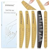 JODSONE - Set de 5 Limas y Pulidores para Uñas de Doble Cara, para Uso en Casa y Salón