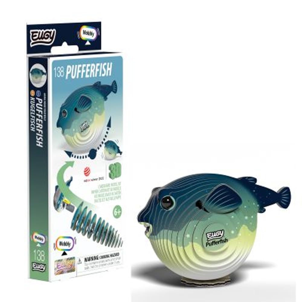 EUGY 138 Pufferfish Eco-Friendly 3D Paper Puzzle
