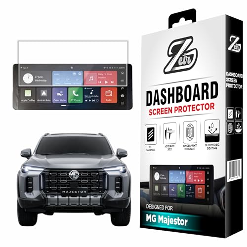 Image of ZEIR Screen Protector For MG MAJESTER 2026-12.3 inch Infotainment Touchscreen | Anti Scratch | Water Resistant | MgMajester Display Guard Accessories 2026+ [Not Tempered Glass]