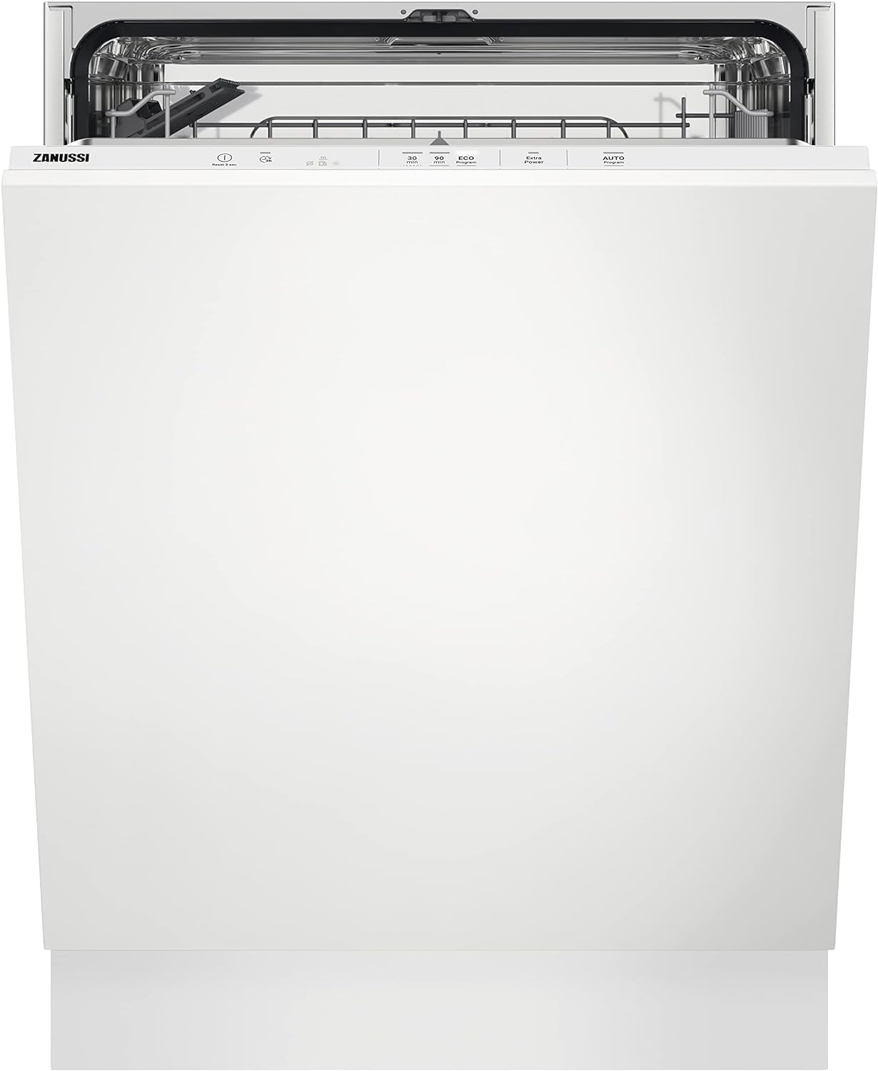 Zanussi ZDLN2521 Lavavajillas Integrable de 60 cm, 13 Cubiertos, Sistema AirDry, Programa AutoSense, Display LCD con TimeSet, Ciclo Rápido, Tecnología Beam on Floor, 47 dB, Clase E