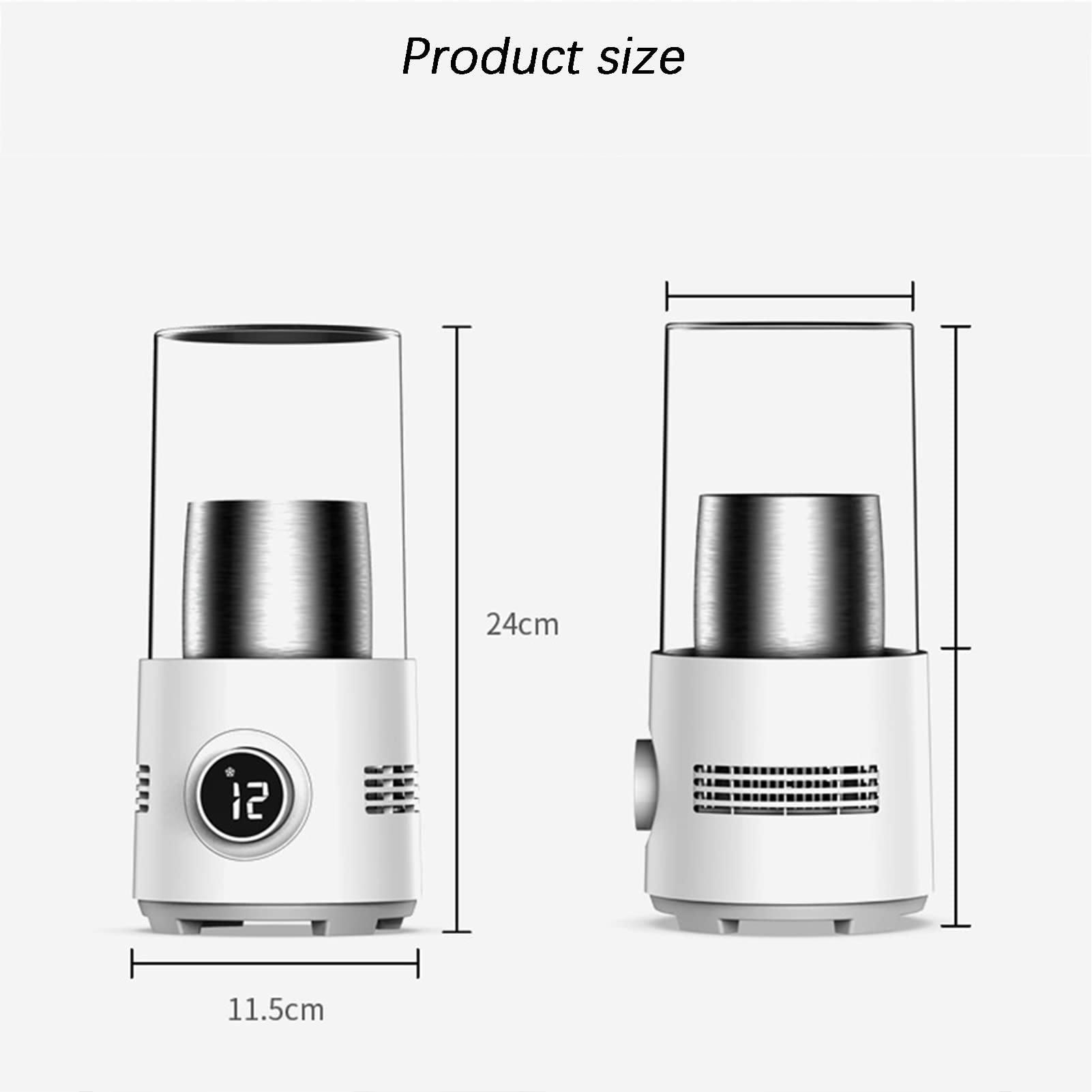 Mini Frigorifero Portatile per Il Riscaldamento rapido di Tazze, refrigeratore/scalda-Bicchieri elettronico per Bevande di Birra e Vino ghiacciate, Frigorifero da Tavolo a raffredd