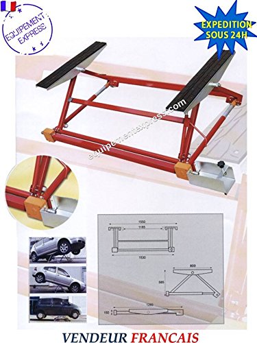 Pont élévateur, Mini Pont Mobile Basculant pour Levage Auto 1500 kg 1,5T