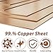4Pcs 99.9% Pure Copper Sheet 8 x 8 Inch 24 Gauge/0.5mm Metal Copper Plate Film Attached Copper Sheets Metal for Crafts, Jewelry, Repair, Electrical, Industry