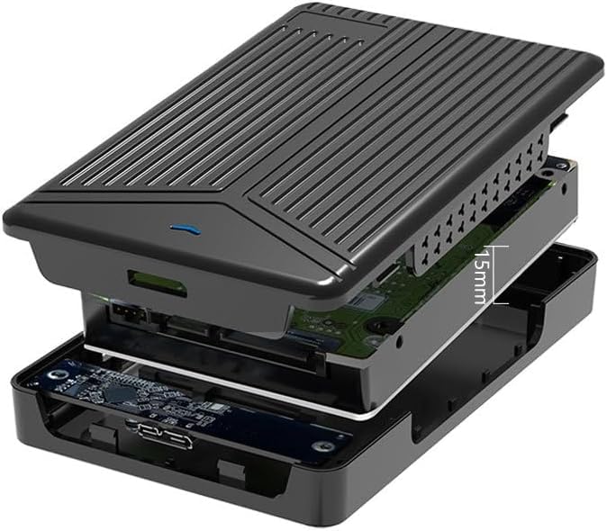 Caja externa USB 3.1 para disco duro 2.5 pulgadas 15mm miniatura 4