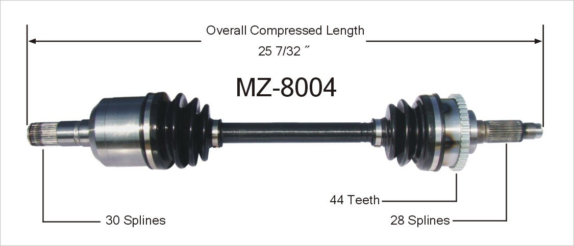 Amazon.com: SurTrack MZ-8004 CV Axle Shaft : Automotive