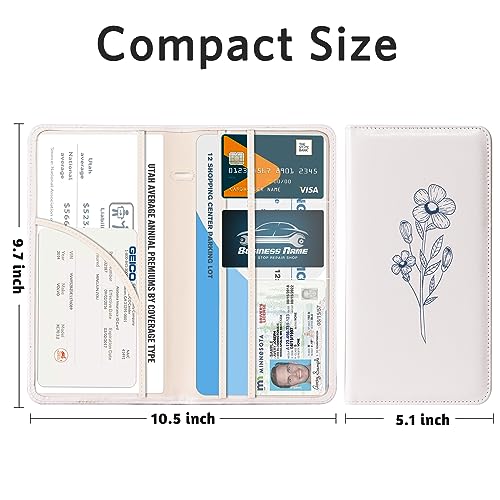Image of CoBak Car Registration and Insurance Holder | Vehicle Glove Box Organizer, Auto Truck Compartment Document Case with Magnetic Closure for Insurance & Driver License