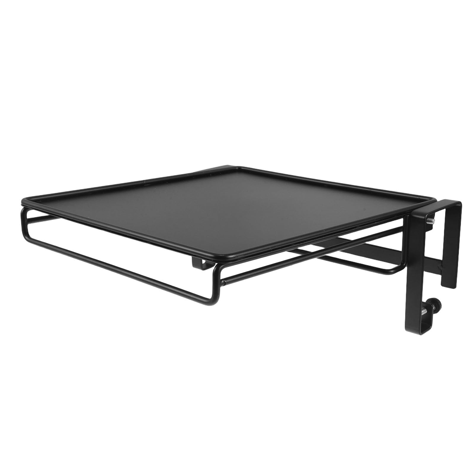 BETOOKY Étagère de Rangement Suspendue Pliable sans Perçage en Acier Carbone Noir, Gain de Place Dimensions 27,5x25x3,5cm Cuisine et Salle de Bain Adaptée pour Tiroirs et Garde-Manger