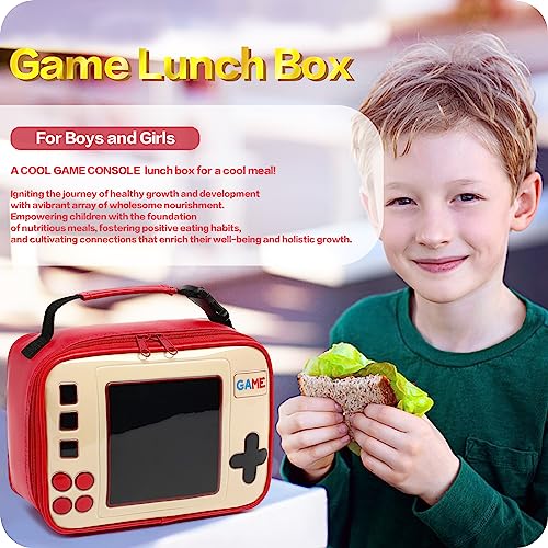 Hairao Boys Lunch Box Leather Lunch Box, Kids Lunch Bags Waterproof Thermal Insulated Cooler Bag Toy Bag For Boys Girls Kids Toddlers Teens School Gift #TOP5